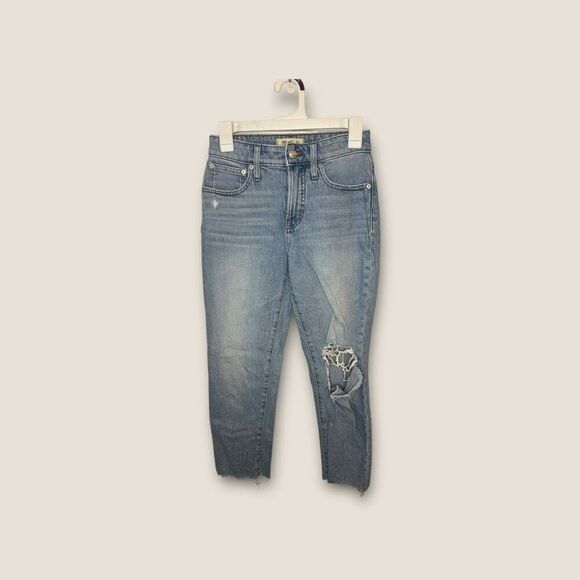 Madewell The Curvy Perfect Vintage Jean Size 25 Petite Distressed High Waist - Picture 1 of 7